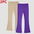 thumbnail image 1 of Girls' Leggings New 2PCS Girls Flare Leggings Cute Kids Bottom with Elastic Waist Yoga Pants Winter Outfits Trendy Teen Clothes Wine 12 Years, 1 of 3