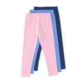 thumbnail image 1 of Girls Leggings New 3pc Toddler Baby Girls Leggings Pants Full Length Cotton Basic Trousers Multipack Stretchy Soft Tights Style B-3 Blue 13-14 Years, 1 of 2