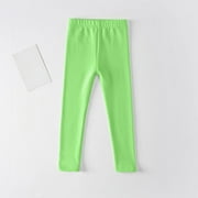 Girls Leggings Size 10-12 Comfortable Soft Elastic Waist Pants Solid Color Elastic Straight Leg Trousers Fashion Leisure Loungewear Leggings Clearance
