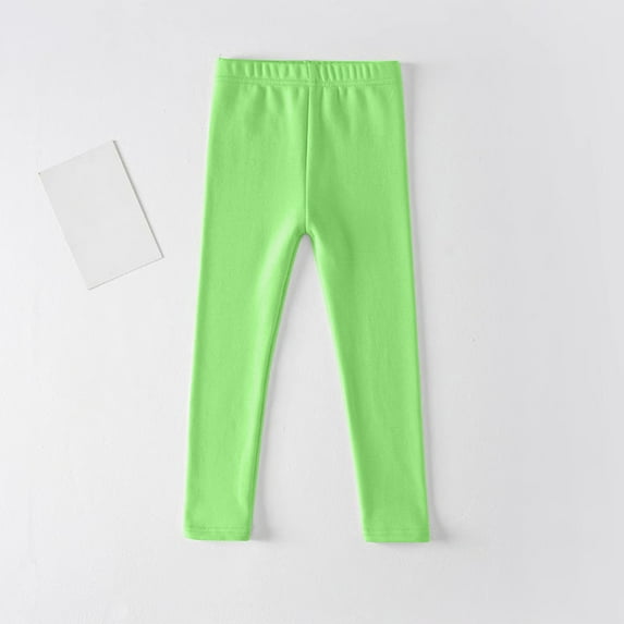 Girls Leggings Size 7-8 Basic School Cotton Footless Leggings Solid Color Comfortable Stretch Leggings Winter Warm Full Length Tights Pants Leggings Clearance 2025 Mint Green11 Years