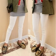 DAXIN Girls Leggings Stretchy Jeans Skinny Fit Long Pants Trousers for Girls Kids Girl Candy Colors Pencil Trousers Stretch Elastic Slim Pants Leggings, 3-9T