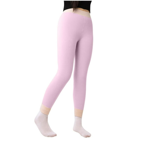 Girls Leggings Toddler Kid Fall Winter Clothes High Waist Sherpa Fleece Lined Thermal Stretch Pants Soft Jeggings (7 Years, Purple)