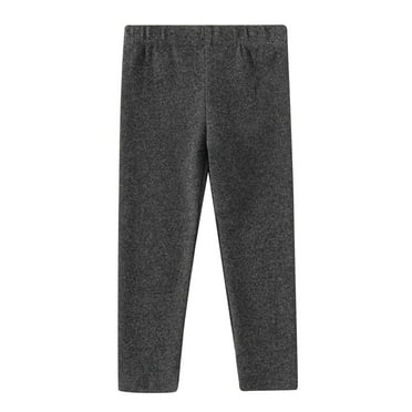 Girls Leggings Toddler Kids Solid Color Elastic Waist Loose Casual Athletic Sports Soft Warm Thick Leggings Size 4-5 Y