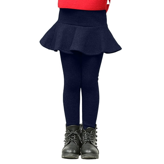 Girls Leggings Toddler Skirt Pants Cotton Ruffle Skirt Lined Thick Warm Pantskirt School Uniform Tutu Pants Warm Winter Clothes for Toddlers 8T