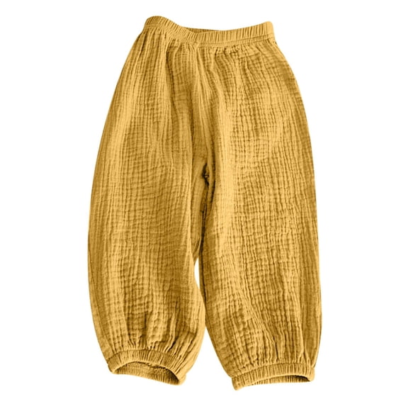 Girls Leggings Yoga Pants Toddler Kids Baby Girls Fashion Cute Sweet Elasticity Flared Pants Trousers Pants Leggings Yellow 6-7years