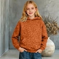 thumbnail image 1 of Girls Leopard Hoodie Oversized Y2k Print Hoodies with Pocket Pullover Trendy Hooded Long Sleeve Casual Sweatshirt Fashion Streetwear Fall Winter Clothes(Brick Red,9-10 Year), 1 of 3