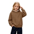 thumbnail image 1 of Girls Leopard Print Hoodie Kids Long Sleeve Fleece Sweatshirt Casual Hooded Top With Front Pocket For Daily School Outdoor Wear 2-12 Years, 1 of 7
