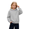 thumbnail image 1 of Girls Leopard Print Hoodie Kids Long Sleeve Fleece Sweatshirt Casual Hooded Top With Front Pocket For Daily School Outdoor Wear 2-12 Years, 1 of 7