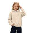 thumbnail image 1 of Girls Leopard Print Hoodie Kids Long Sleeve Fleece Sweatshirt Casual Hooded Top With Front Pocket For Daily School Outdoor Wear 2-12 Years, 1 of 7