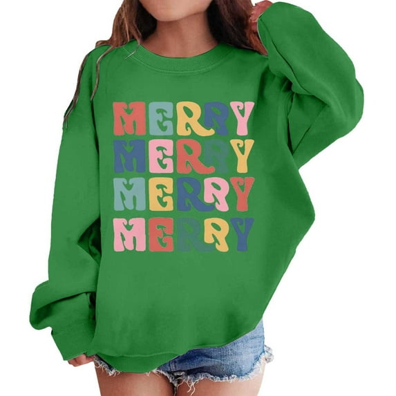 Girls Letter Print Hooded Sweatshirt Cute Loose Pullover Soft Kids Clothes Girls Fashion for Fall Winter Daily Wear