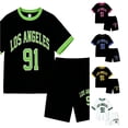 thumbnail image 1 of Girls Letter Print Short Sleeve Shorts Casual Summer Outfit for Toddler Kids Baby Girl Thanksgiving Outfit 3-6 Months 7-8 Years, 1 of 4