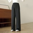 thumbnail image 1 of Girls Lightweight Baggy Pants Straight Wide Leg Pants Elastic Waist Flowy Pants with Pockets 4-14Y, 1 of 6
