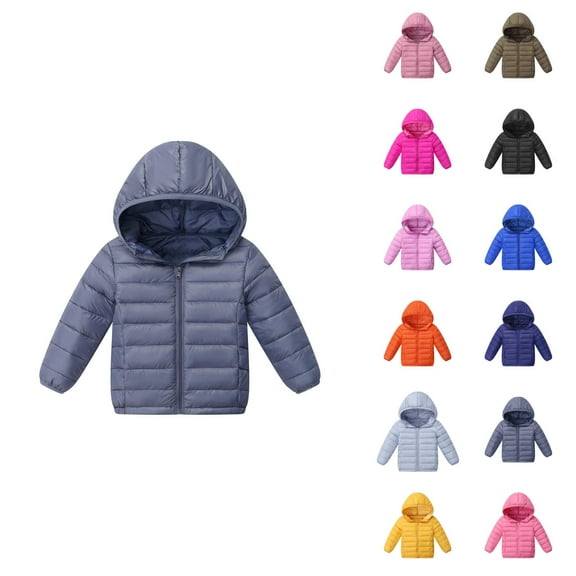 Girls Lightweight Down Jacket Soft Insulated Puffer Coat Warm Winter Outerwear for Kids