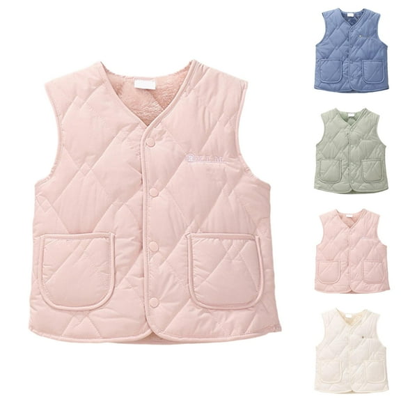 Girls Lightweight Down Vest Slim Fit Quilted Insulated Outerwear for Cold Weather Layering