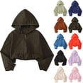 thumbnail image 1 of Girls Lightweight Hooded Jacket Spring/Summer Fashionable And Versatile Lightweight Hooded Girls' Solid Color Jacket Army Green 5 Years, 1 of 8