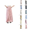 thumbnail image 1 of Girls Lightweight Ice Silk Pants Summer Casual Loose Fit Trousers For Big Kids Youth, 1 of 6