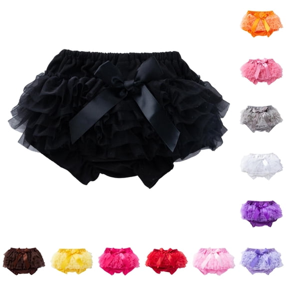 Girls Lightweight Mesh Shorts Set for Everyday Wear with Double Lace Overlay and Bow - Girls Shorts Skirt Style for Kids
