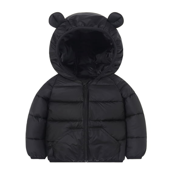 Girls Lightweight Puffer Jacket Water Resistant Kids Quilted Coat Machine Washable with Hood & Pockets,Size 5 T