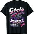 thumbnail image 1 of Girls Like Monster Trucks Too TShirt Women Monster Truck Tee, 1 of 5