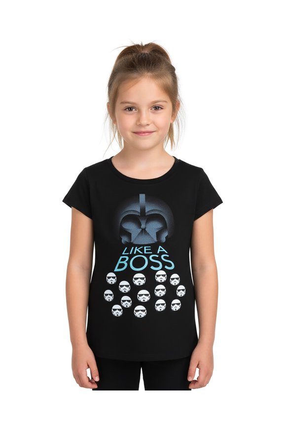 Girls' Like a Boss Short Sleeve Crew Neck Graphic Tee