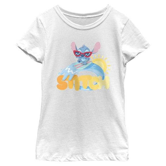 Girls Lilo & Stitch Alien Surfing T Shirt