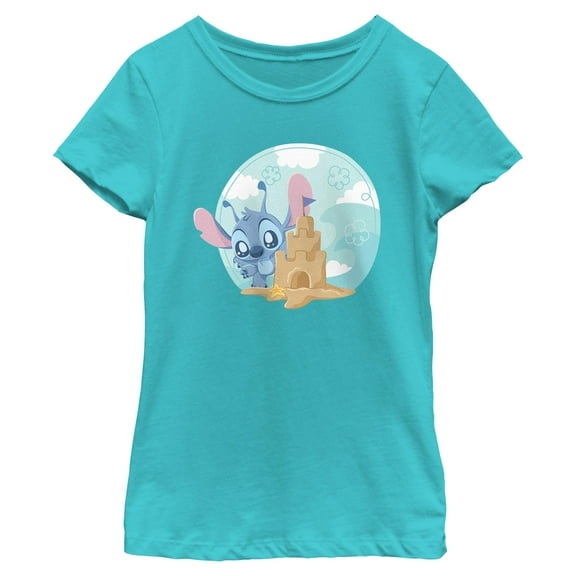 Girls Lilo & Stitch Alien and Sandcastle T Shirt