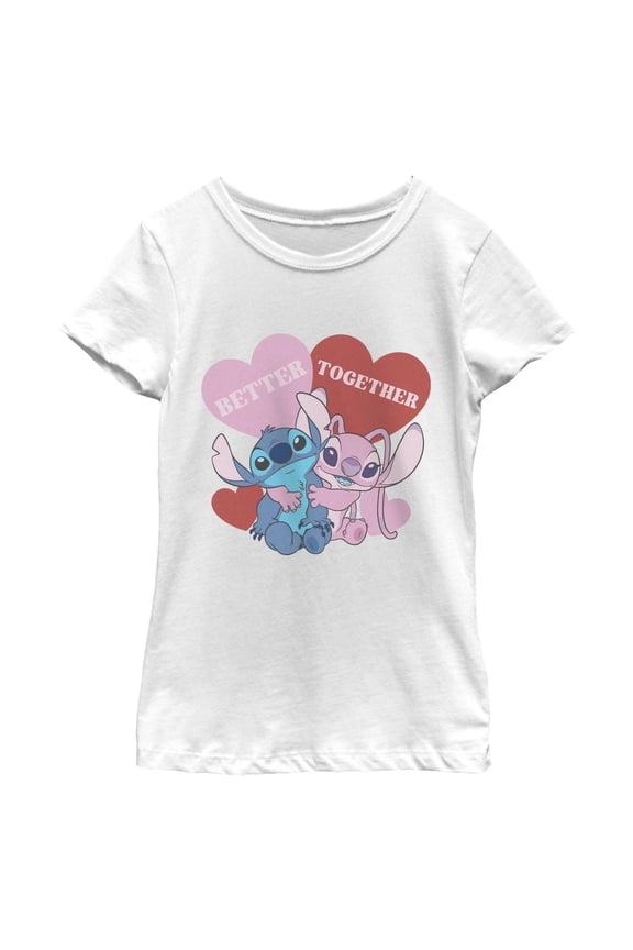 Girls Lilo & Stitch Better Together Couple T Shirt