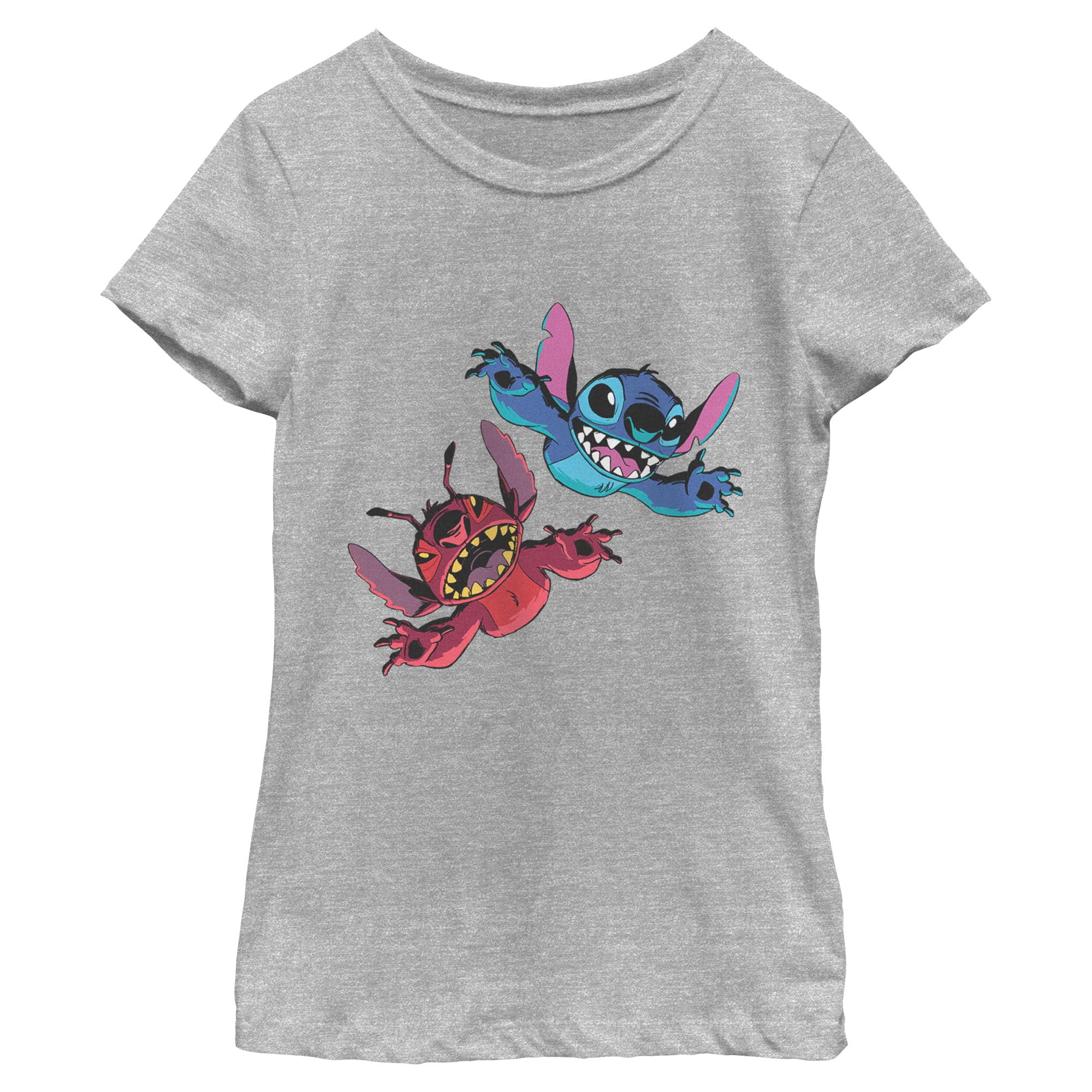 Girls Lilo & Stitch Blue Alien and Leroy Pose T Shirt - Walmart.com