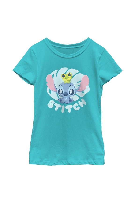 Girls Lilo & Stitch Cute Alien and Frog T Shirt