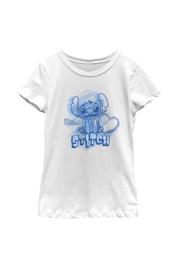 Girls Lilo & Stitch Cute And Fluffy Alien T Shirt