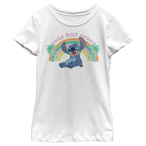 Girls Lilo & Stitch Cute But Crazy T Shirt