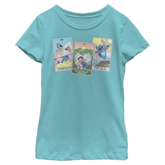 Girls Lilo & Stitch Family Tarot Cards T Shirt