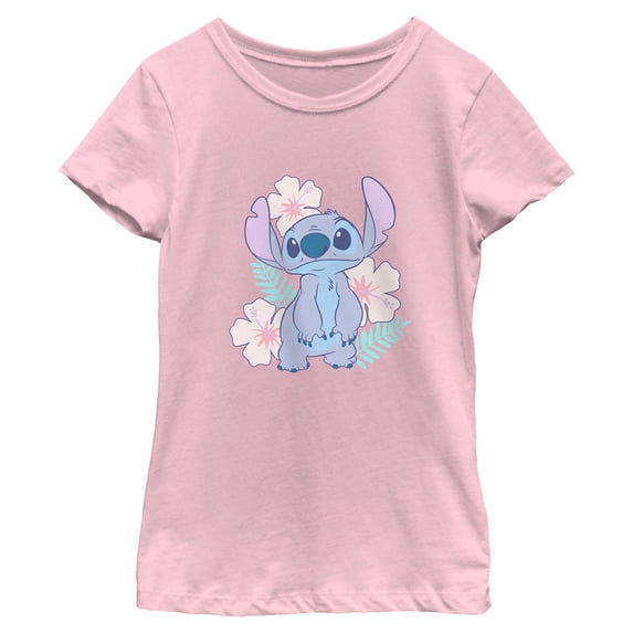 Girls Lilo & Stitch Floral Stitch T Shirt