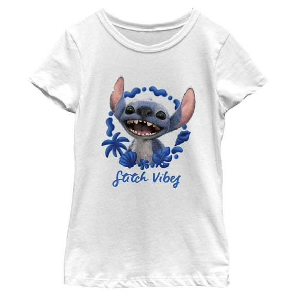 Girls Lilo & Stitch Happy Alien Vibes T Shirt