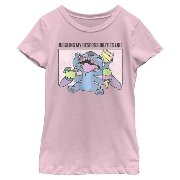 Girls Lilo & Stitch Juggling my Responsibilities Like T Shirt