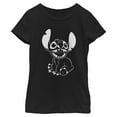 thumbnail image 1 of Girls Lilo & Stitch Negative Black and White T Shirt, 1 of 4