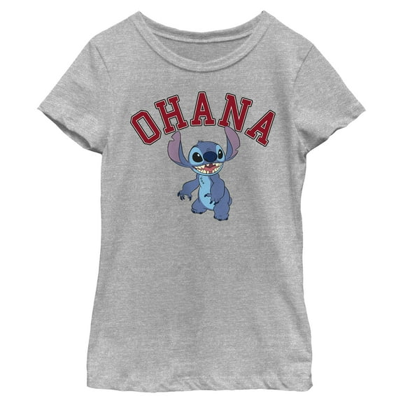 Girls Lilo & Stitch Ohana Collegiate T Shirt
