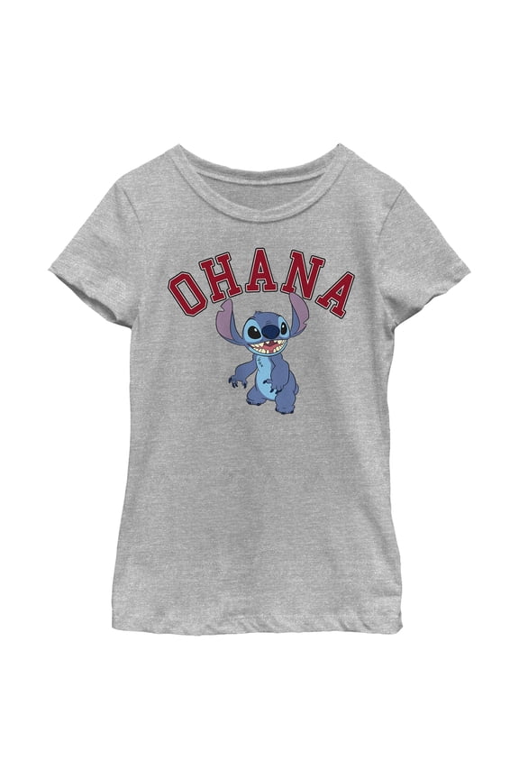 Girls Lilo & Stitch Ohana Collegiate T Shirt