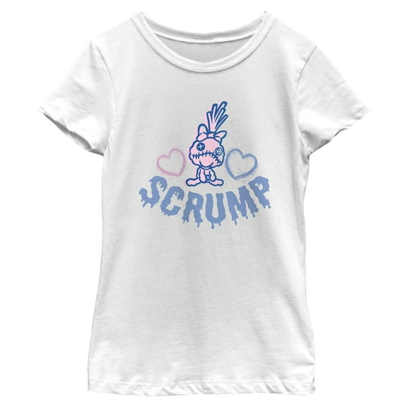 Girls Lilo & Stitch Scrump Hearts T Shirt