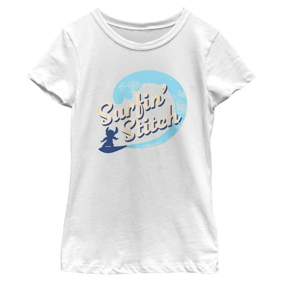 Girls Lilo & Stitch Surfing Alien T Shirt