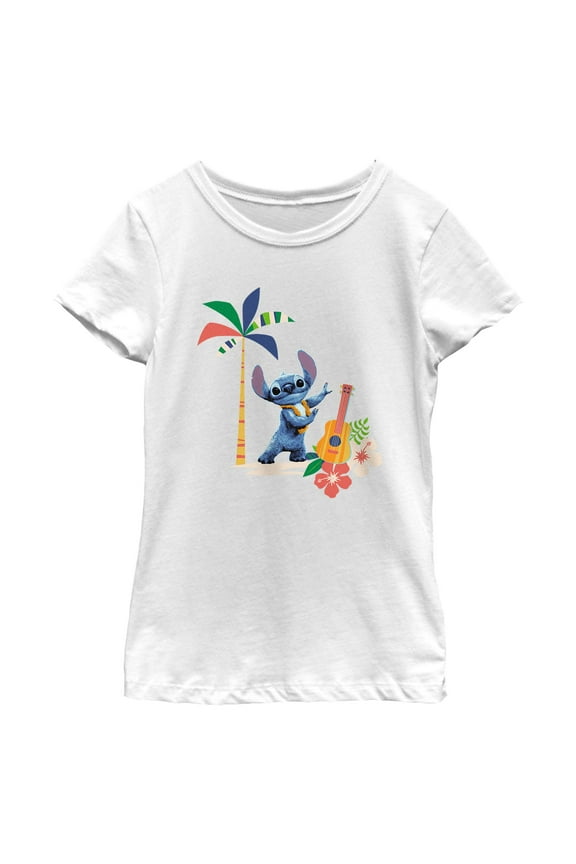 Girls Lilo & Stitch Tropical Dancing Stitch T Shirt