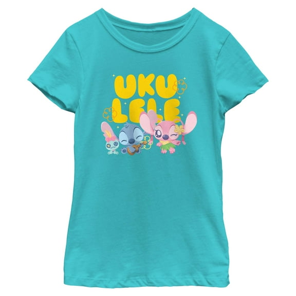 Girls Lilo & Stitch Ukulele Friends T Shirt