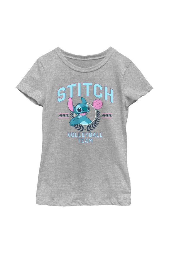Girls Lilo & Stitch Volleyball Team Logo T Shirt