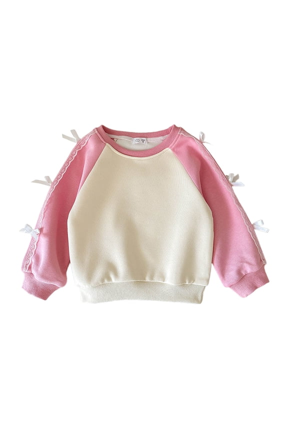 Girls Lined Rint Hoodie Long Sleeve Pullover Sweatshirt Soft Warm Casual Kids Top Comfortable Blend Playwear Cozy Winter Outerwear