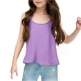 thumbnail image 1 of Girls Linen Camisole Tank Tops Summer Loose Cami Sleeveless Shirts Casual Spaghetti Undershirts for Gymnastics Dancewear, 1 of 5