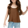 thumbnail image 1 of Girls Linen Camisole Tank Tops Summer Loose Cami Sleeveless Shirts Casual Spaghetti Undershirts for Gymnastics Dancewear, 1 of 5