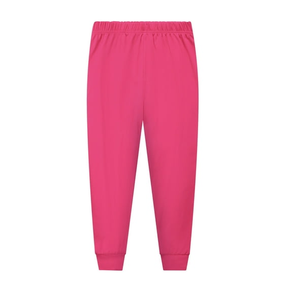 Girls Kids Solid Print Long Pants Comfortable Nightwear for Play and Sleep