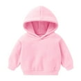 thumbnail image 1 of Girls Long Shirts Kids Hoodless Sweatshirt Girls Toddler Baby Girls Letters Flower Print Long Sleeve Fall Winter Warm Tops Clothes Z5-Pink, 130, 1 of 3