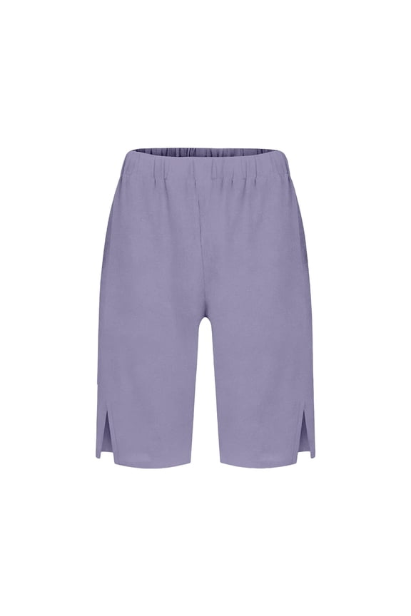 Girls Long Shorts Size 12-13 Girls Casual Bermuda Shorts Striped Cuffs Kids Knee Length Summer Shorts Drawstring Short Pants with Pockets