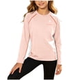 thumbnail image 1 of Girls Long Sleeve Crew Neck T-Shirt Moisture Wicking Quick Dry Youth Athletic Top Pink,Size 4-5 T, 1 of 8